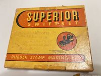 Box lid showing Superior Swiftset branding