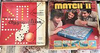 Aggravation and Match-II boxes side by side showing overall condition