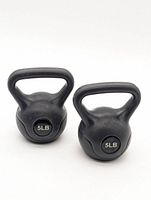 Front view of both 5-lb kettlebells