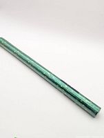 Full view of sealed green foil gift wrap roll