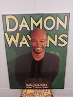Full view of framed Damon Wayans signed poster