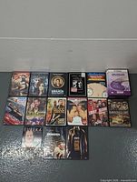 All DVDs laid out on floor