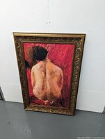 front view showing artwork and ornate gilt frame