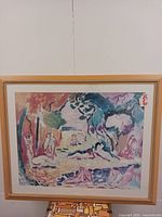 Full view of framed Matisse reproduction print