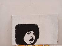 Frontal view of entire portrait showing figure and white background