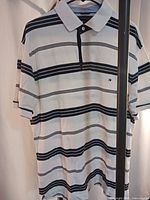 Tommy Hilfiger striped polo front view