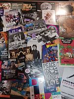 Overall spread of all flyers and postcards