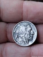 Obverse of 1936 Buffalo Nickel showing Indian Head and date