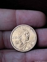 Obverse showing Sacagawea, date 2000, mint mark P