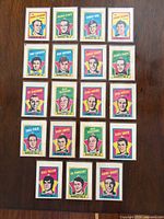 All 19 booklets laid out to show full lot