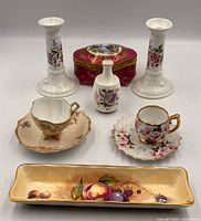 Group shot of all porcelain items