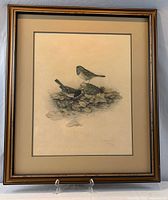 Front view of framed print showing artwork, matting, and frame