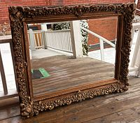 Front view showing full mirror and frame