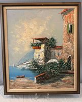 Full view of framed painting