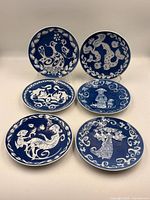All six Royal Copenhagen Mothers Day plates front view