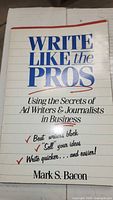 Front cover of Write Like the Pros book