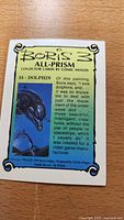 Back of Boris 3 All-Prism card #24 Dolphin