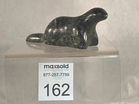 Front angle of soapstone beaver sculpture