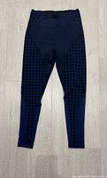 Front view blue houndstooth Adidas Ivy Park leggings