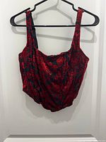 Front view draped Killstar velvet top