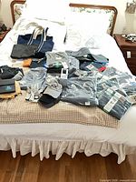 Overview of all items on bed