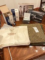 Group shot showing all items in lot on table