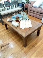 overall view of coffee table and items