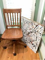 Overall view of chair and painting together