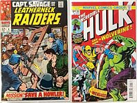 Front covers of both comic books side by side