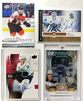 All four Upper Deck hockey cards arranged