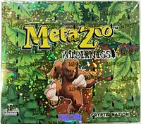 Front view of sealed MetaZoo Wilderness 1st Edition booster box