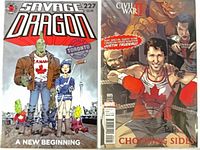 Both comics side by side in bags