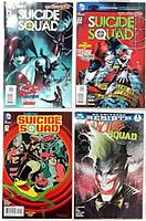 All four Suicide Squad issues front covers