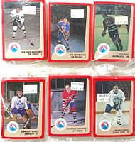 Six unopened 1988 ProCards AHL card packs front view