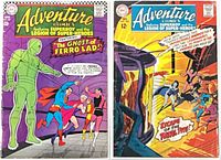 Both Adventure Comics issues side by side in bags