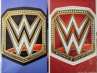 Both WWE gold foil variant comics front covers
