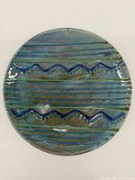 Full view of round Earthworks Caribbean platter