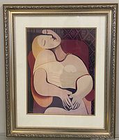 Full view of framed Picasso print