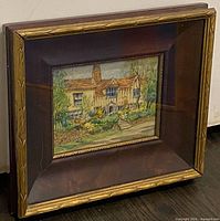 Front view of framed miniature painting showing artwork and frame