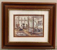 Front view of framed print showing artwork and mat