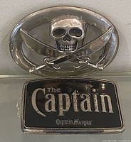 Front view of both belt buckles