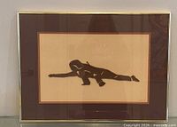 Framed felt silhouette artwork front view