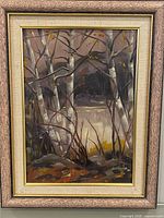 Full view of framed painting