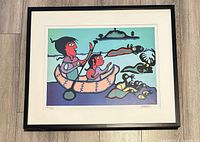 Front view of framed numbered signed print