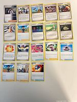 All 18 cards laid out front faces visible