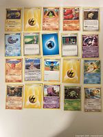 Overall view of all 20 cards arranged in 5×4 grid