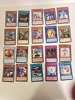 All 20 cards laid out together