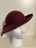 Front view showing shape and brim