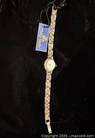 Full view of wristwatch with hang tag