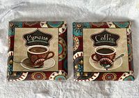 Overview of both square vinyl prints side by side